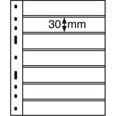 Лист до альбому Leuchtturm, OPTIMA, 2x7 поділів по 180 x 30 мм, чорний, 7S