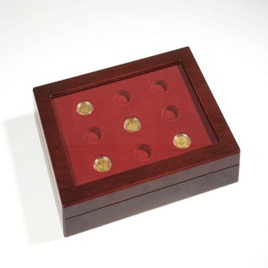 Кассета з дерева для золотих монет 100 євро та слабів Leuchtturm MKG2T100EUD